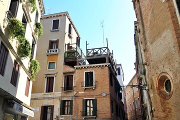 Fototapeta premium Altana (Venetian rooftop terrace) in the San Marco district of Venice, Italy