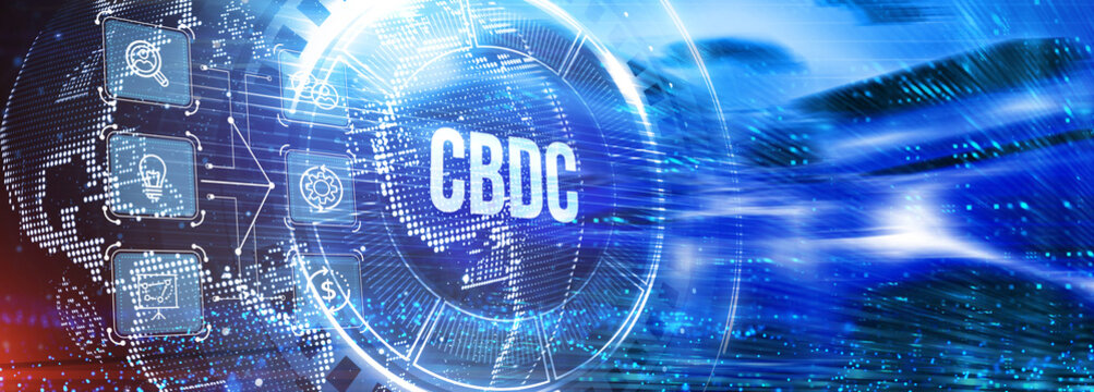 CBDC Central Bank Digital Currency Concept. 3d illustration