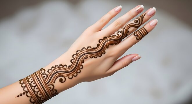 Beautiful Mehndi Design on Female Hand  Traditional Henna Art