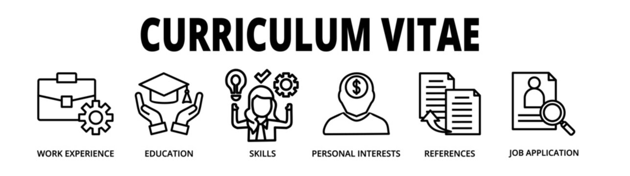 Banner Modern Professional Curriculum Vitae Template