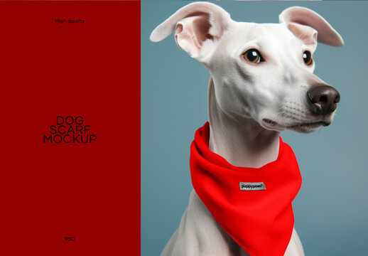 Elegant Dog Scarf Mockup Design PSD