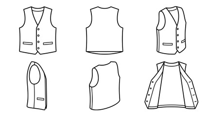 Naklejka premium Stylish Minimalist Vest Collection for Fashion Enthusiasts