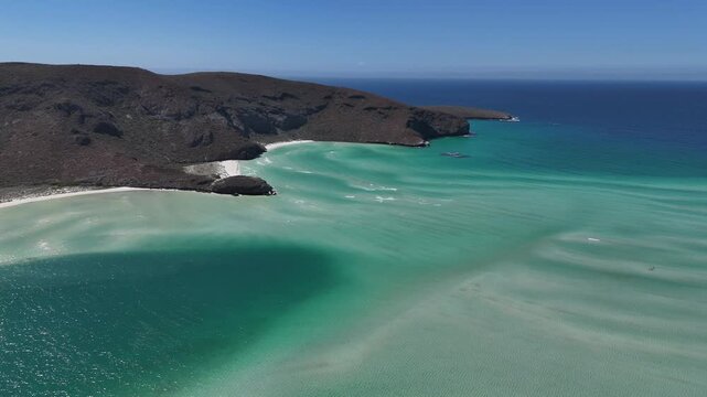 Playa Balandra Beach La Paz Mexico Drone Aerial