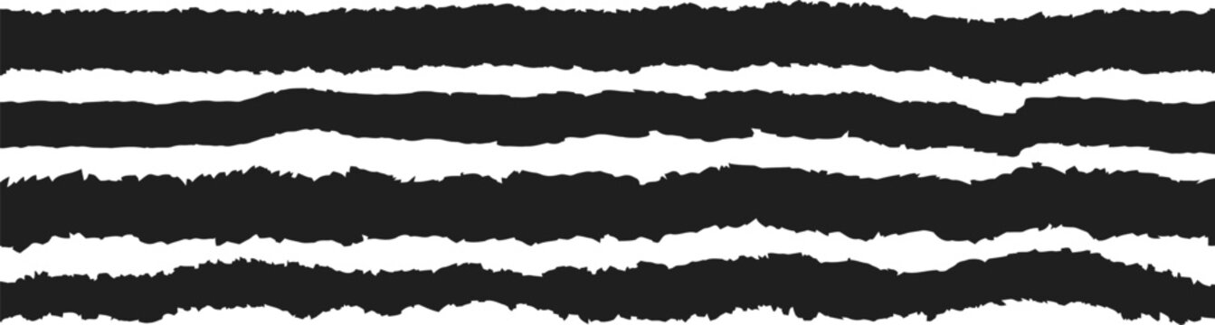 Black horizontal grunge stripes pattern vector illustration abstract brush strokes texture seamless design rough lines background minimal style