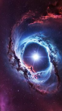 Crescent Nebula exploration on de b VSRExport with focus on space travel and celestial features