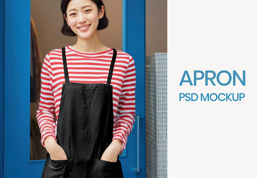 Fashionable Apron PSD Mockup