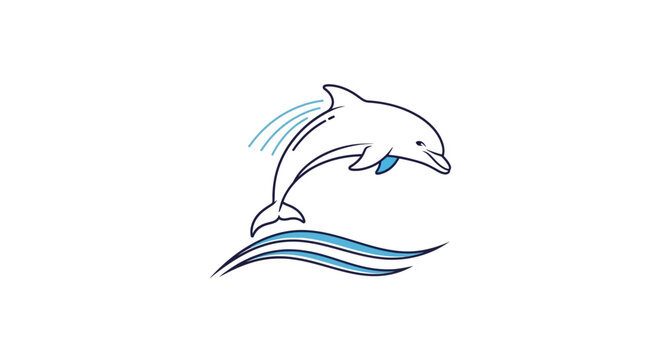 Dolphin jumping out of water.