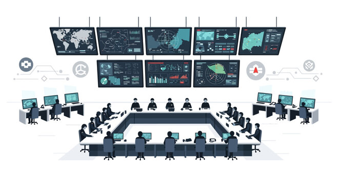 People Working at Computers Together.