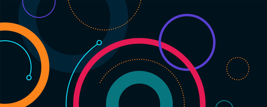 Abstract vector background with circular elements and modern digital design