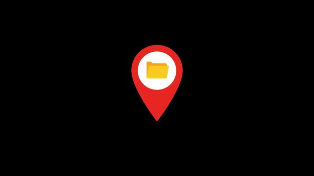 Folder Location Pin Animation
