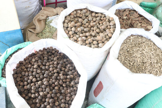 Collection of various healthy spices