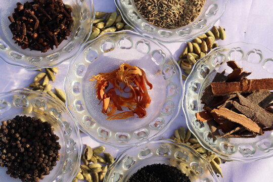 Collection of various healthy spices