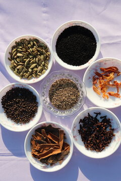 Collection of various healthy spices