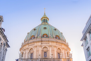 Obraz premium Marble Church (Marmorkirken) Dome, Frederiks Kirke, Copenhagen, Denmark