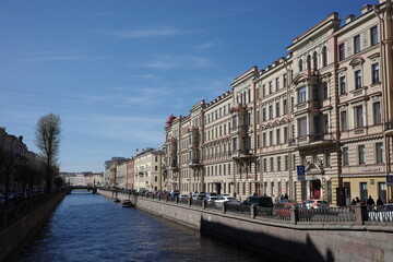 Fototapeta premium embankment of the water channel St. Petersburg