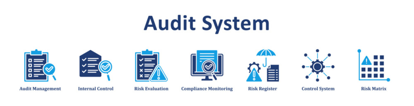 Audit System icon banner and collection