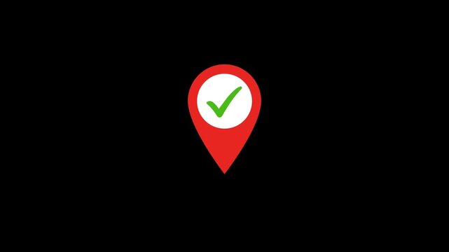 Check Mark Location Pin Animation