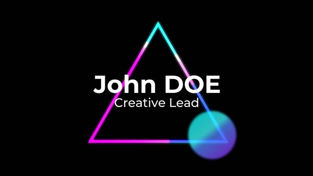 Neon Gradient Lower Third Title