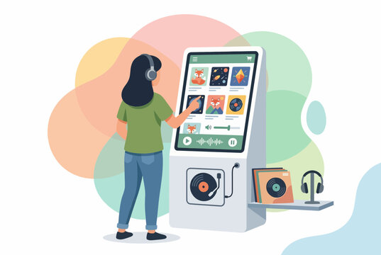 Modern Self Service Music Kiosk for Vinyl and Digital Tracks