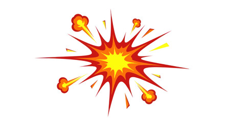 Explosion Burst Graphic - Dynamic Red Yellow Starburst Impact © selang