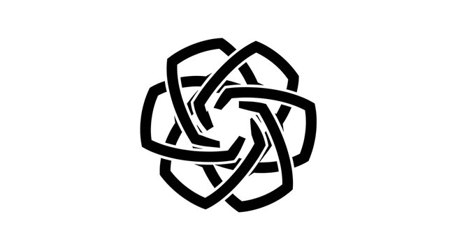 Celtic knot design element graphic symbol icon decoration  abstract