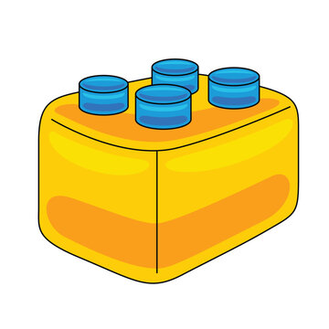 Yellow Building Block Illustration