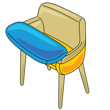Kids Feeding Chair Illustration