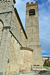 Naklejka premium Asciano, la Basilica di Sant'Agata, Siena, Val d'Orcia, Toscana