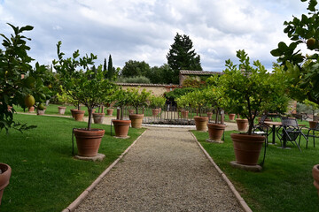 Obraz premium Camprena, Monastero di Sant'Anna in Camprena, Siena, Val d'Orcia, Toscana