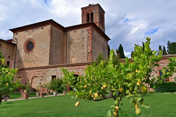 Obraz premium Camprena, Monastero di Sant'Anna in Camprena, Siena, Val d'Orcia, Toscana