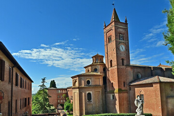 Naklejka premium Asciano, l'Abbazia di Monte Oliveto Maggiore, Siena, Toscana