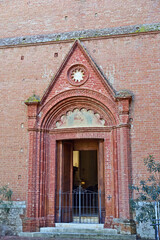Obraz premium Asciano, l'Abbazia di Monte Oliveto Maggiore, Siena, Toscana