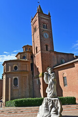 Naklejka premium Asciano, l'Abbazia di Monte Oliveto Maggiore, Siena, Toscana