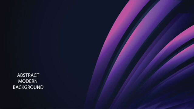 Abstract Modern Purple Wave Background with Dark Gradient Design
