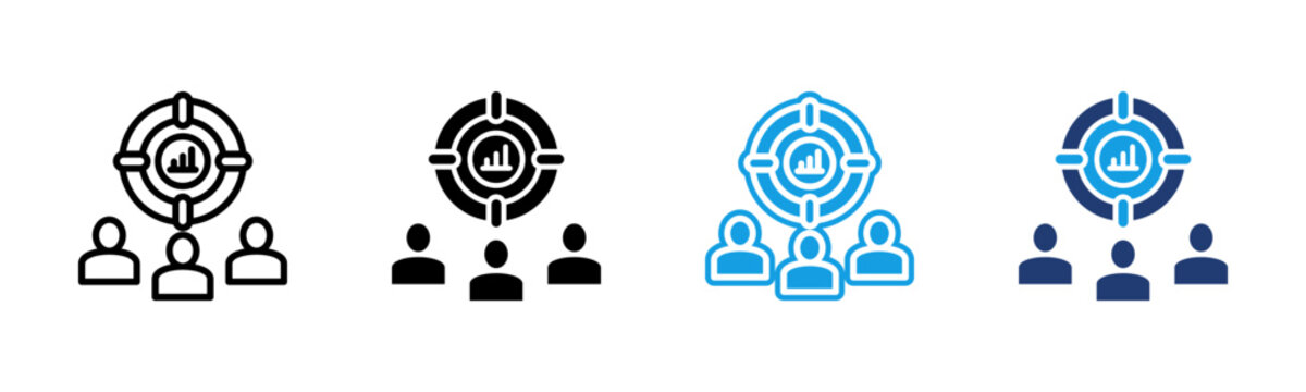 Audience icon multiple style collection