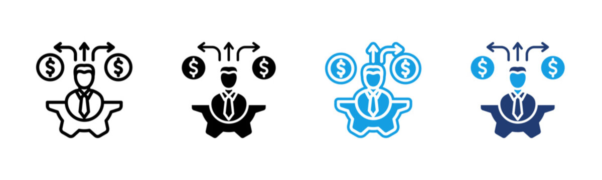 Business Opportunity icon multiple style collection
