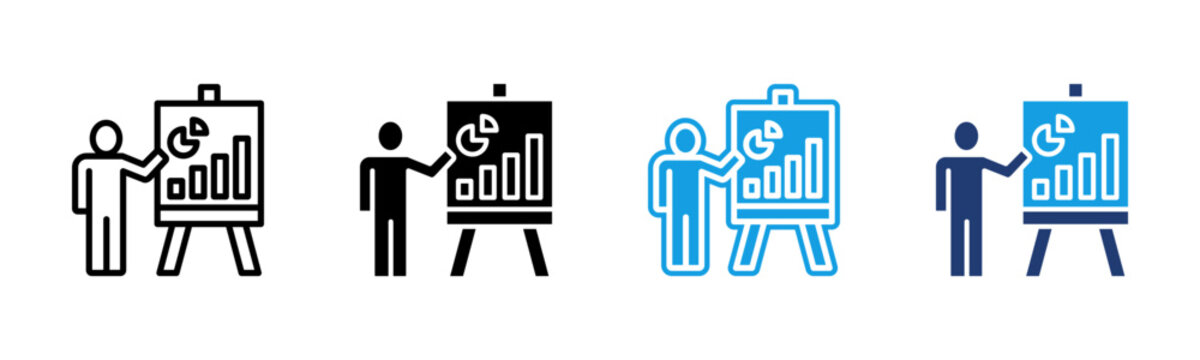 Presentation icon multiple style collection