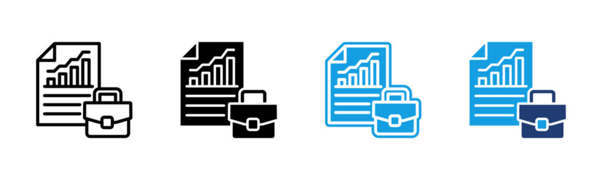 Business Document icon multiple style collection