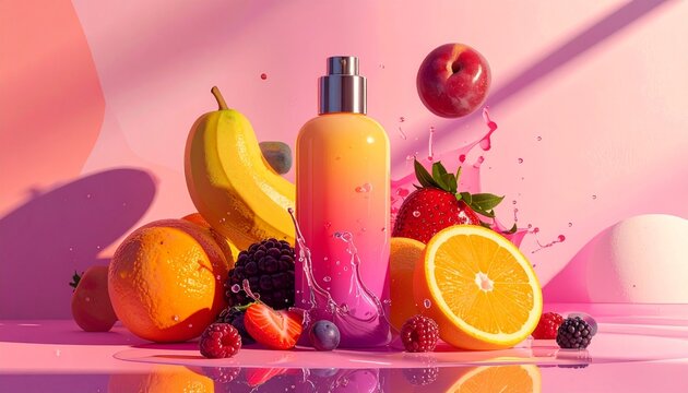 Vibrant Fruit Splash - Refreshing Body Mist with Banana, Orange, Strawberry, and Plum Accents