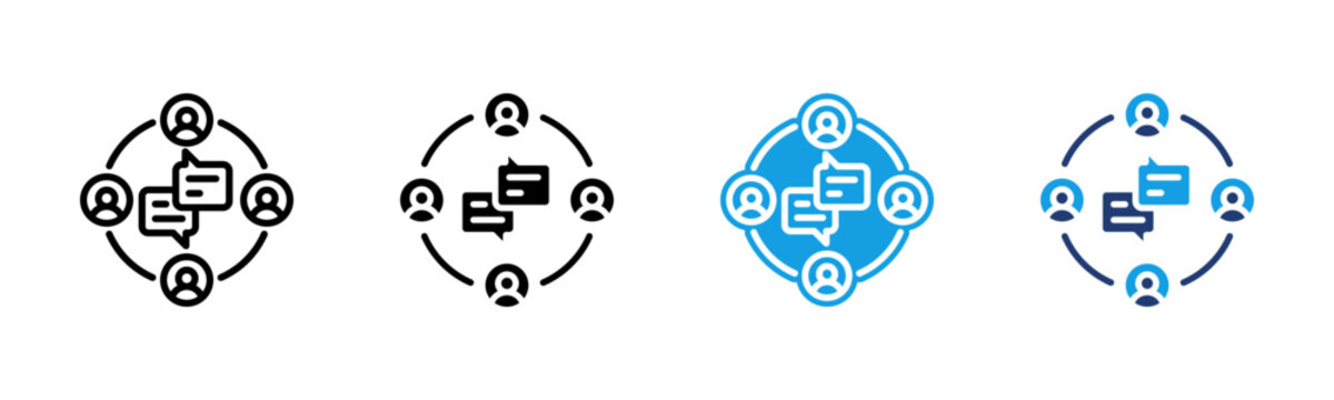 Community icon multiple style collection