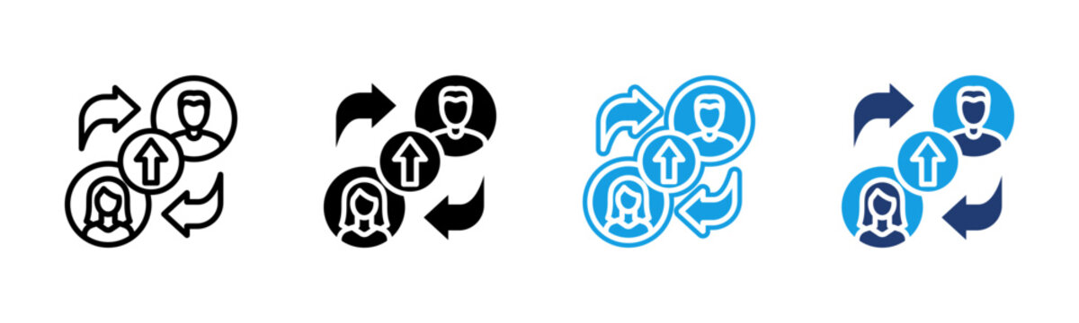 Interaction icon multiple style collection