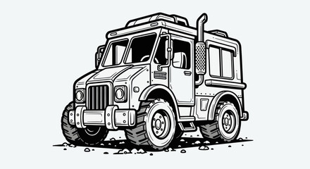 Cartoon off road vehicle illustration © Stok