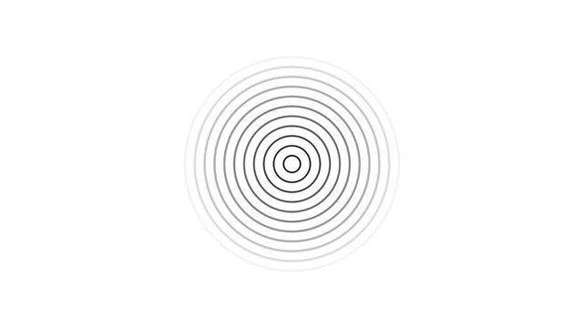 Radio waves waves background. network tower produced radio wave concept. Radio Waves in Circle Form, Radio wave signal animated background. Technology radio waves signal icon animation.
