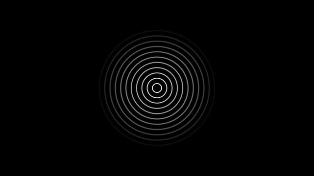 Radio waves waves background. network tower produced radio wave concept. Radio Waves in Circle Form, Radio wave signal animated background. Technology radio waves signal icon animation.