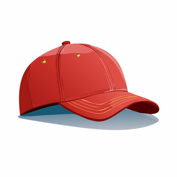 Red Baseball Cap Illustration