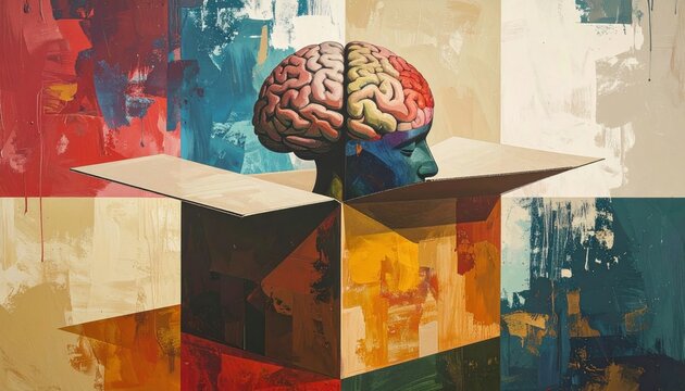 Brain in a Box - An Abstract Exploration of Thought and Creativity.