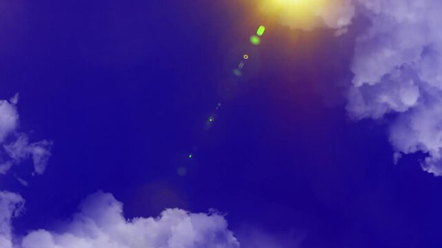 Dark Blue 00008B Hex Code Sky Clouds Sun Glitter Glare Nature Backgrounds seamless loop animation social media promo video advertising marketing animation template commercial intro opener brand