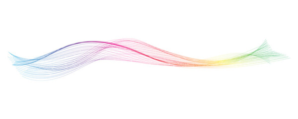 Obraz premium Multicolor Wavy Line Abstract Background