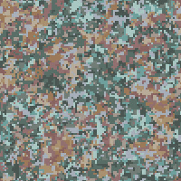 Seamless pattern Pastel Beige and Teal Blue Squares Background.