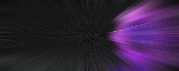 Fototapeta premium Abstract background with a purple light effect, dynamic motion blur, and a dark, textured spacelike center